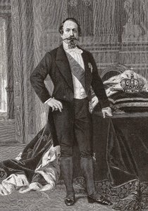 III. Napóleon, a francia császár portréja - grav. Alessandro Cabanel festményéről.