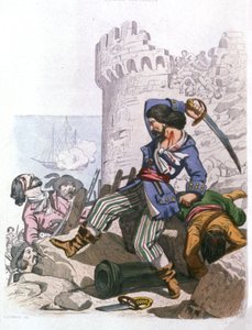 Grammont, francia kalóz, kb. 1850 (metszet) alkotó: Alexandre (after) Debelle