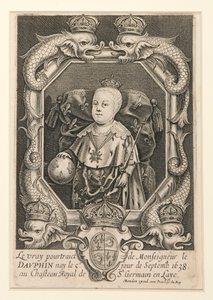 XIV. Lajos portréja Dauphin szerepében (Le vray pourtraiet de Monseigneur le Dauphin alkotó: Alexandre Boudan