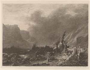 Hegyi vihar alkotó: Alexandre Calame