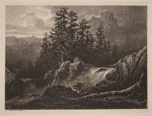 Hegyi vízesés alkotó: Alexandre Calame