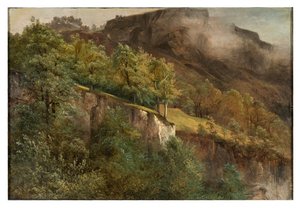 Hegyi táj Valais-ban alkotó: Alexandre Calame