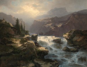 A handecki vízesés Grimselnél alkotó: Alexandre Calame