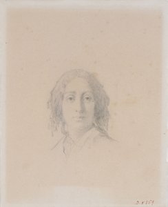 George Sand portréja. alkotó: Alexandre Damien Manceau