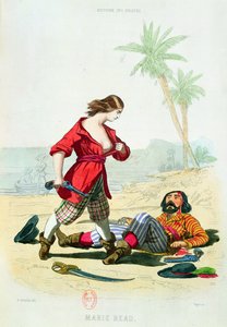 Mary Read (†1720) P. Christian "Histoire des Pirates" című művéből, A. Catel metszet, 1852 alkotó: Alexandre Debelle
