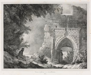 Festői és romantikus utazások a régi Franciaországban: A Fehér Királynő palotájának romjai, 1824.