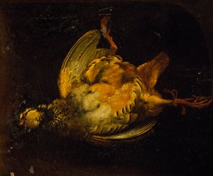 Csendélet foglyal, Alexandre-Francois Desportes (1661-1743) festménye, Franciaország alkotó: Alexandre Francois Desportes