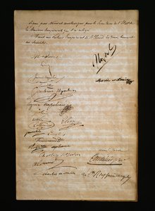 Az osztrák Marie Louise vagy a pármai Maria Luigia (1791-1847) és Bonaparte Napóleon (1769-1821) házassági anyakönyvi kivonatának utolsó oldala