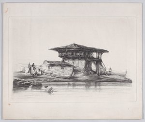 Egy ház Szmirnában, 1839. alkotó: Alexandre Gabriel Decamps