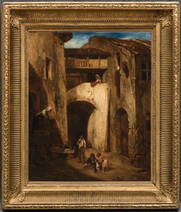 Olasz udvar alkotó: Alexandre Gabriel Decamps