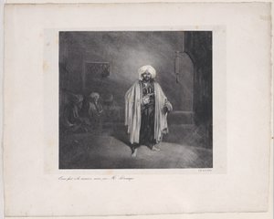 Álló török, 1831. alkotó: Alexandre Gabriel Decamps