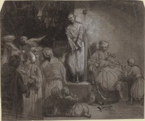 A rabszolgapiac [recto] alkotó: Alexandre Gabriel Decamps