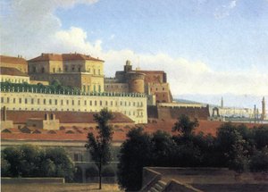 Nápoly, a Palazzo Reale, 1780 körül (olaj, papír, vászon)