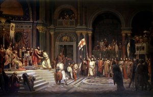 Bouilloni Godfreyt Alexis Comnene konstantinápolyi császár fogadta 1097-ben, a város török elleni védelme során az 1096-1099-es első keresztes hadjárat során, 1842
