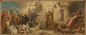 A Saint-Germain-des-Prés templom vázlata : Az utolsó ítélet, 1872 körül (olaj)
