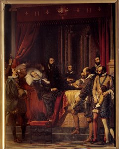 IV. Henrik (1553-1610) francia király halála, testét Alexandre Hesse (1806-1879) a Louvre-ban állítják ki.
