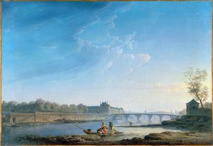 The Quay of the Tuileries and the Pont Royal, c.1780 (oil on canvas)