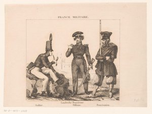 Három francia katona France Military (sorozat címe) alkotó: Alexandre Lacauchie