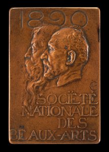National Society of Fine Arts: Jean-Louis Ernest Meissonier és Pierre Puvis..., [előlap], 1890.