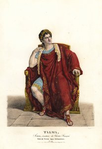 Francois Joseph Talma, mint Néró a Britannicusban, Jean Racine, Theatre Français alkotó: Alexandre Marie Colin