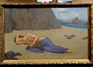 Alexandre Seon (1855-1917) Orphe festményének siralma 1896. Dim. 0,73 x 1,16 m. Musee d