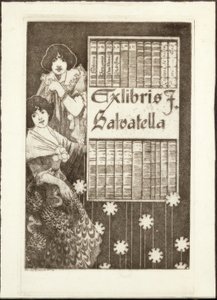 Ex-Libris F. Salvatella alkotó: Alexandre de Riquer