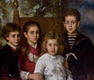 Paul Pavlovich Demidoff, San Donato 1839-1885 2. hercege gyermekeinek portréja, Avrora, A alkotó: Alexei Alexeyevich Harlamov