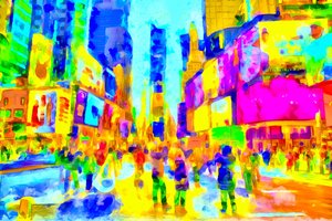 Ultraibolya város, 2020 (vegyes technika)