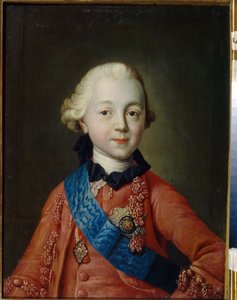Pavel Petrovics Romanov nagyherceg (1754-1801) gyermekkori portréja. I. Pál néven Oroszország cárja lesz. (Pavel Petrovich nagyherceg gyermekkori portréja). Alekszej Petrovics Antropov (1716-1795) festménye