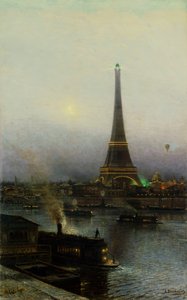 Az Eiffel-torony éjjel, 1889. alkotó: Alexei Petrovich Bogolyubov