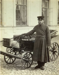 Egy kocsis. Albumin Fotó: Alekszej Szergejevics Mazurin (1846-1914 után) alkotó: Alexei Sergeevich Mazurin