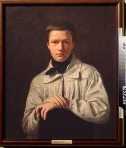 Autoportré (önarckép) – Alekszej Vasziljevics Tyranov (1808-1859) festménye, olaj, vászon