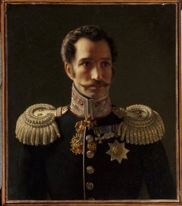 Leonty Vasziljevics Dubelt (1792-1862), a csendőrhadtest vezérkari főnökének portréja. (L.V. Dubelt, a csendőrhadtest vezérkari főnökének portréja). Alekszej Vasziljevics Tyranov (1808-1859) festménye, olaj, vászon