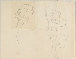 Bildnisskizze Kandinsky alkotó: Alexej von Jawlensky