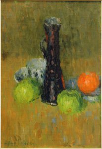 Kék kancsó zöld almával alkotó: Alexej von Jawlensky