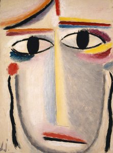 Női fej, 1919-20 (olaj, karton) alkotó: Alexej von Jawlensky