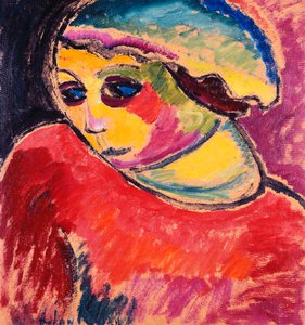 Zöld motorháztető; Grune Haube, 1911 alkotó: Alexej von Jawlensky