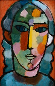 A lány vezetője; Madchenkopf, c. 1915-16 alkotó: Alexej von Jawlensky