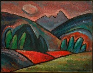 Táj Oberstdorf közelében alkotó: Alexej von Jawlensky