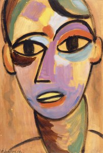 Misztikus fej: Jungling Ic.1917 alkotó: Alexej von Jawlensky