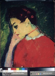 Alekszej von Javlenszkij (Alexi von Jawlensky, Alexej von Javlenski) "Női portré" festménye (1864-1941) 1909 Üzbegisztán Állami Művészeti Múzeum, Taskent alkotó: Alexej von Jawlensky