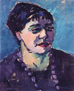 Epstein asszony portréja (olaj, karton) alkotó: Alexej von Jawlensky
