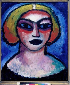""Tete de femme"" (Egy nő feje) Alekszej von Javlenszkij peinture (1864-1941) 1912 Méret: 61x51 cm Olaj, karton Állami Múzeumok, Berlin alkotó: Alexej von Jawlensky