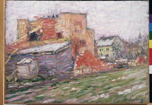 ""Kilátás egy utcára"" Alexei von Javlensky (Alexej von Jawlensky) festménye (1864-1941) 1905 Regionális M. Vrubel Művészeti Múzeum, Omszk alkotó: Alexej von Jawlensky