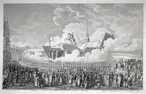 Nagy Péter lovas szobrának megnyitása a Szentpétervári Szenátus téren 1782-ben, 1. elején alkotó: Alexey Kupriyanovich Melnikov