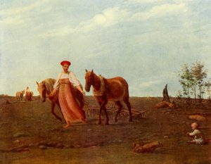 A szántott földön. Tavasz, 1820-as évek, 1965.