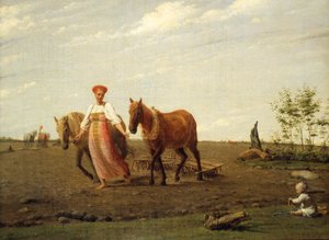 Oroszul: "A felszántott mezőn. Tavasz" A felszántott mezőn. Spring