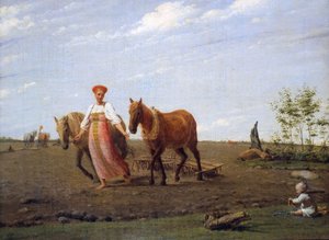 Oroszul: "A felszántott mezőn. Tavasz" A felszántott mezőn. Spring