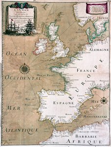 Az óceán Franciaország, Spanyolország, Portugália, Anglia, Hollandia, Dánia partjaival - A