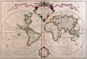 A világ, A.H. Jaillot által az "Atlas Français"-ban - Párizs